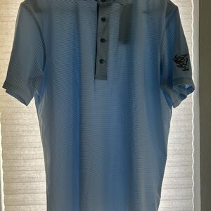 UT Club Greyson Navy Striped Polo